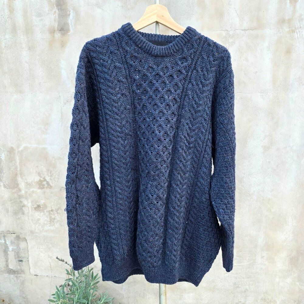 Rue saint Patrick wool cableknit sweater